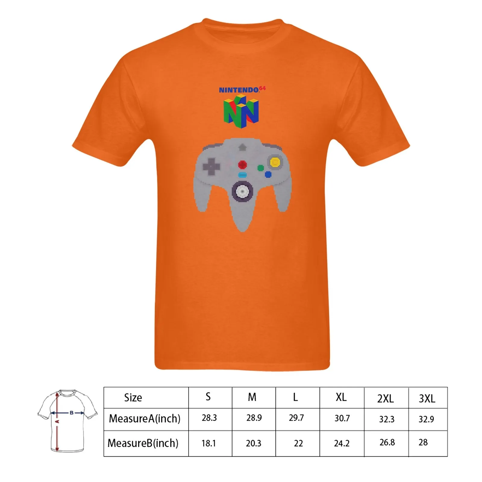 Nintendo 64 Controller Men's T-shirt 100% Cotton