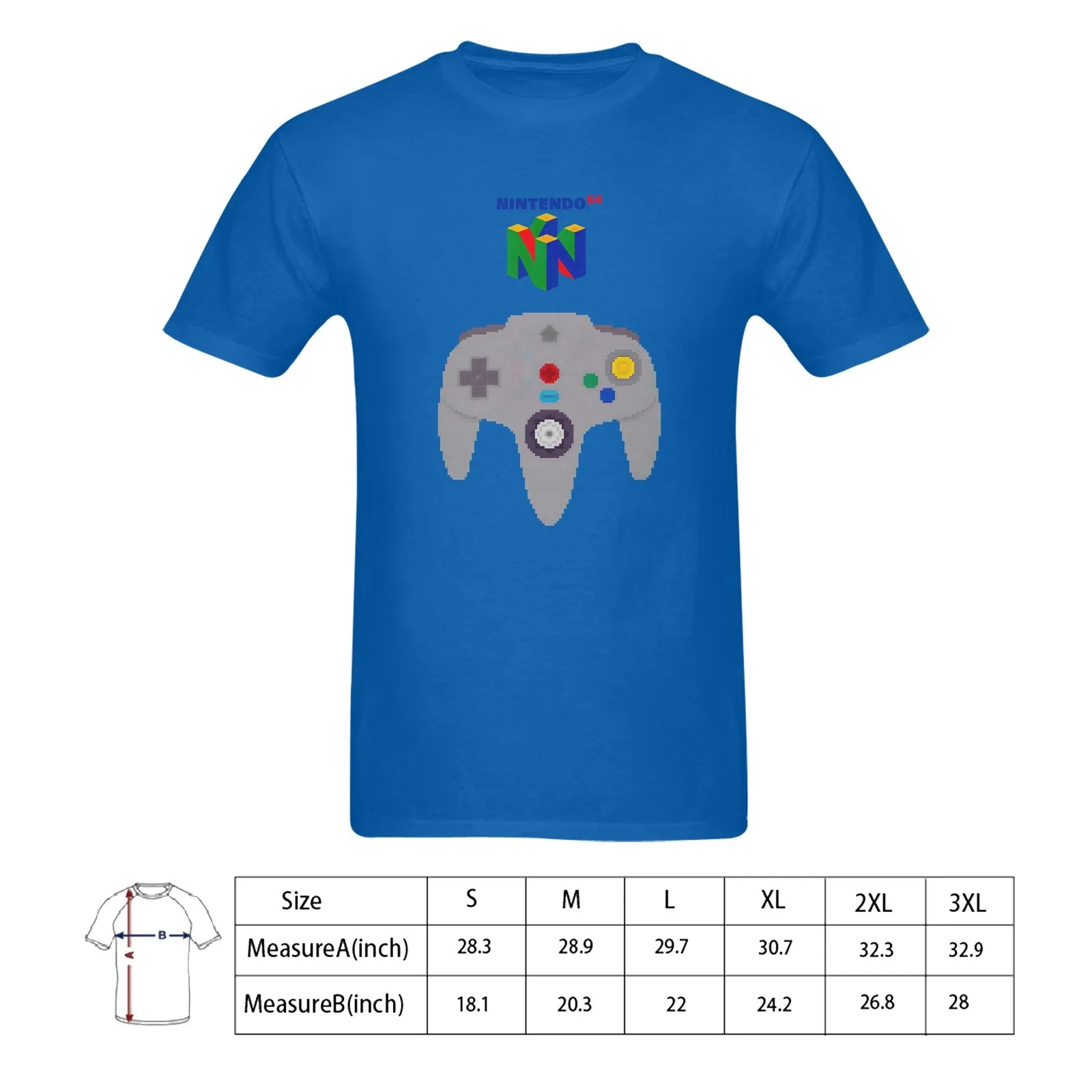 Nintendo 64 Controller Men's T-shirt 100% Cotton