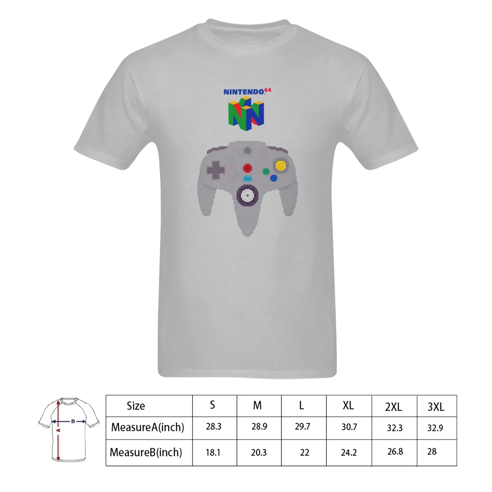 Nintendo 64 Controller Men's T-shirt 100% Cotton