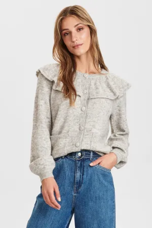 NUCATHAY CARDIGAN - Light grey mel
