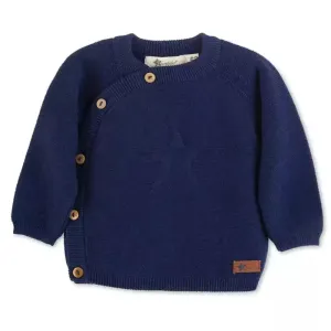 Organic Knit Cardigan - Navy