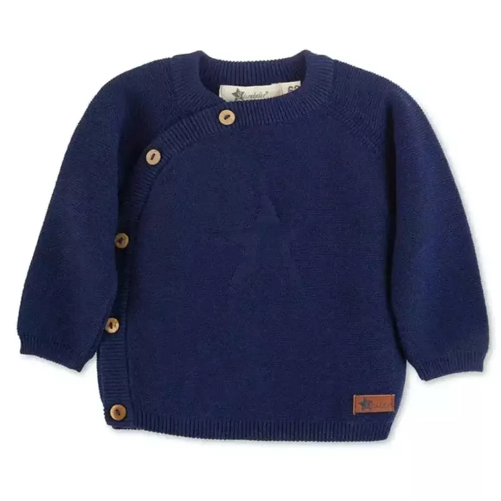 Organic Knit Cardigan - Navy