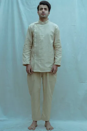 Overlapped Pintuck Short Kurta  Set