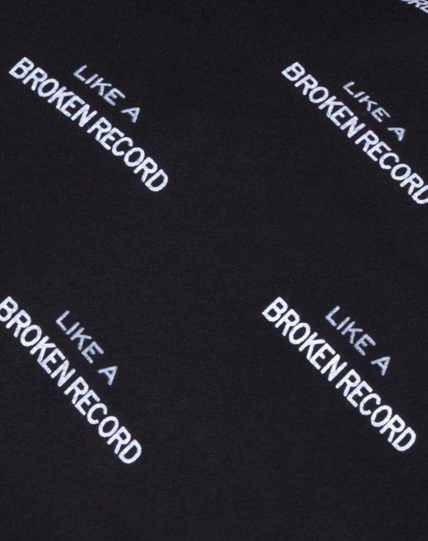 Oversize Basic Tee in Like a Broken Record