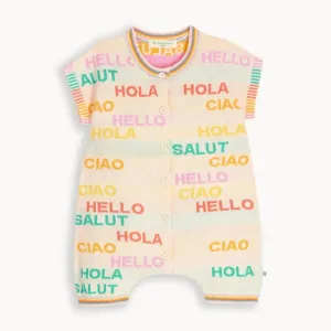 Paxos - Rainbow Knit Baby Playsuit