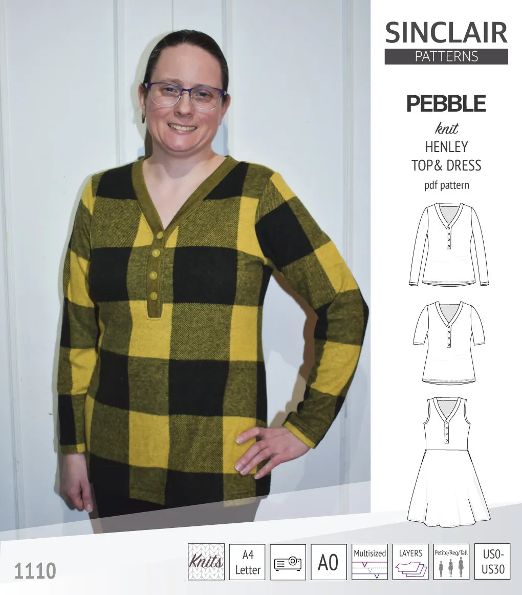 Pebble henley style top and dress (PDF)