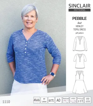 Pebble henley style top and dress (PDF)