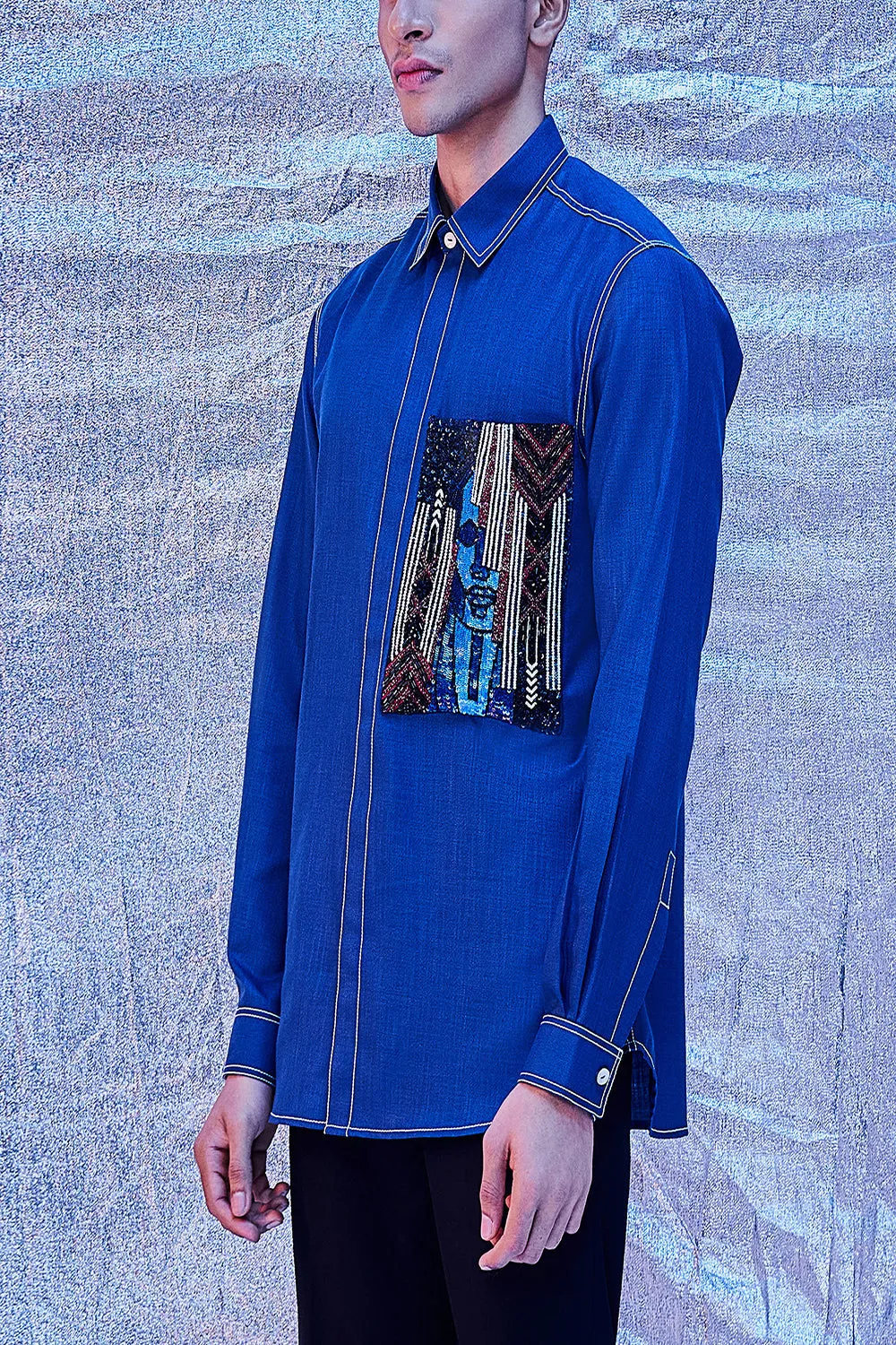 Peeking For Inspiration Embroidered Shirt