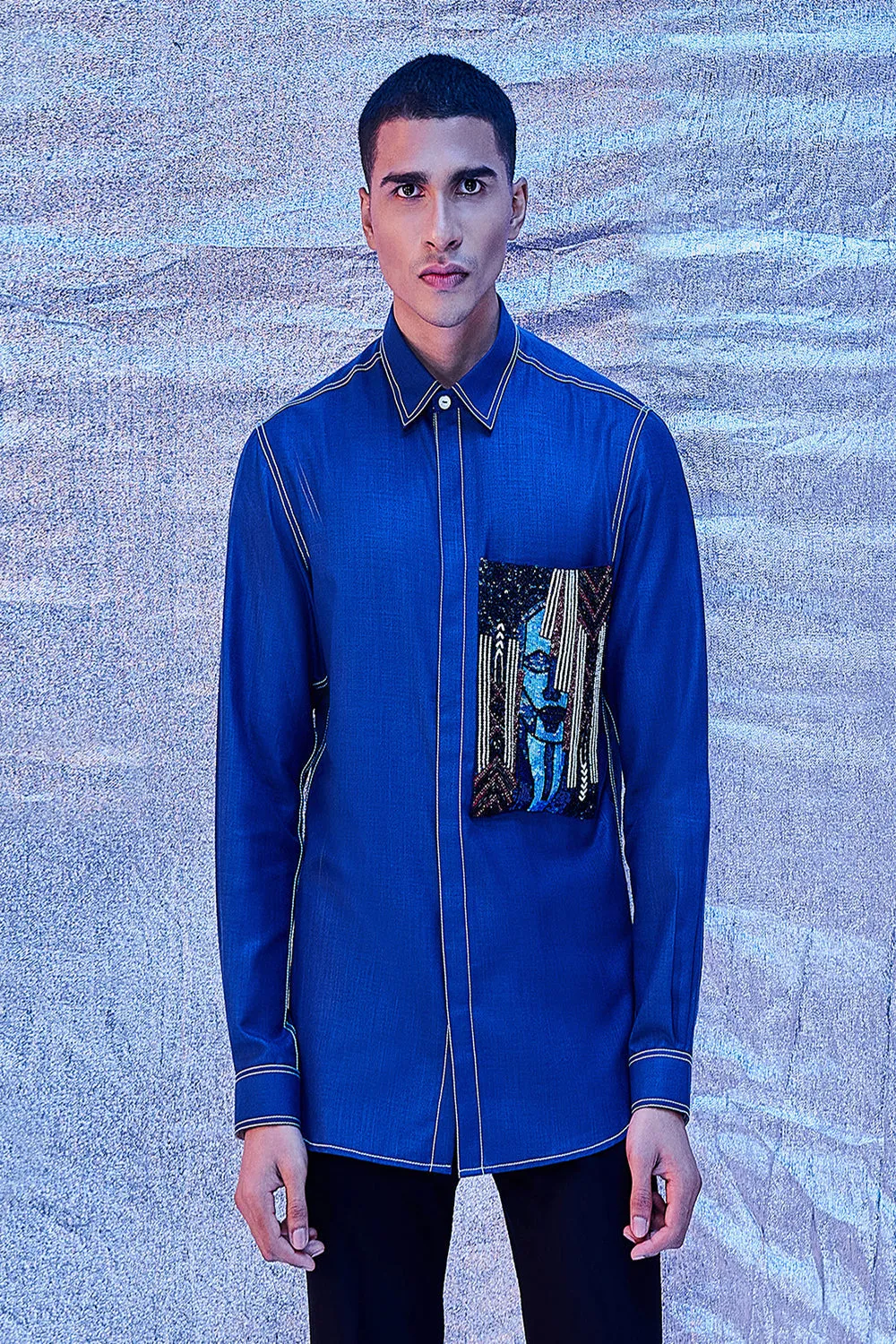 Peeking For Inspiration Embroidered Shirt