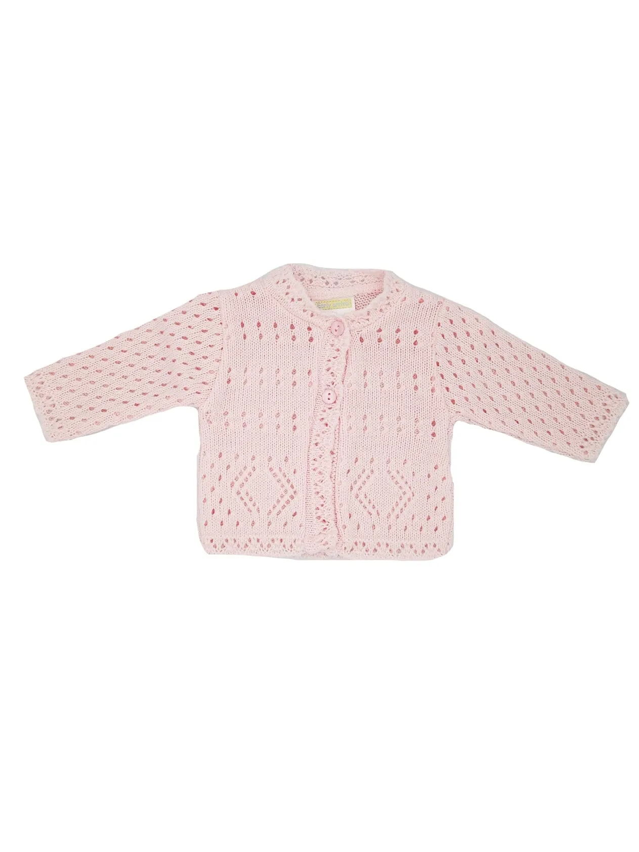 Pink Pointelle Cardigan