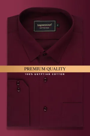 Plain Maroon Dress Shirt (silky finish)