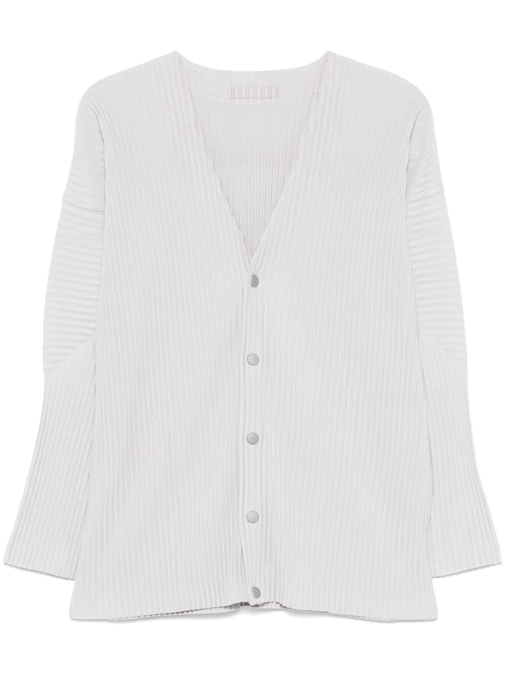 Pleated v-necked cardigan