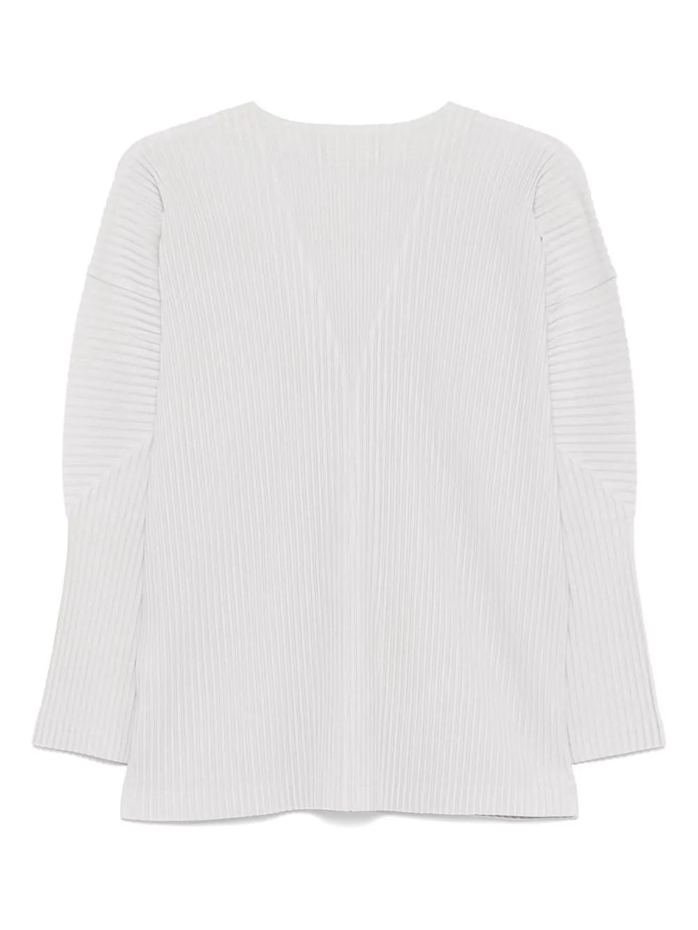 Pleated v-necked cardigan