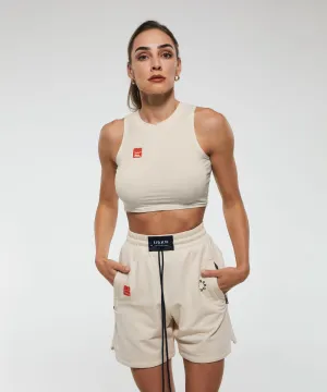 PREMIER Crop Tank in Off White