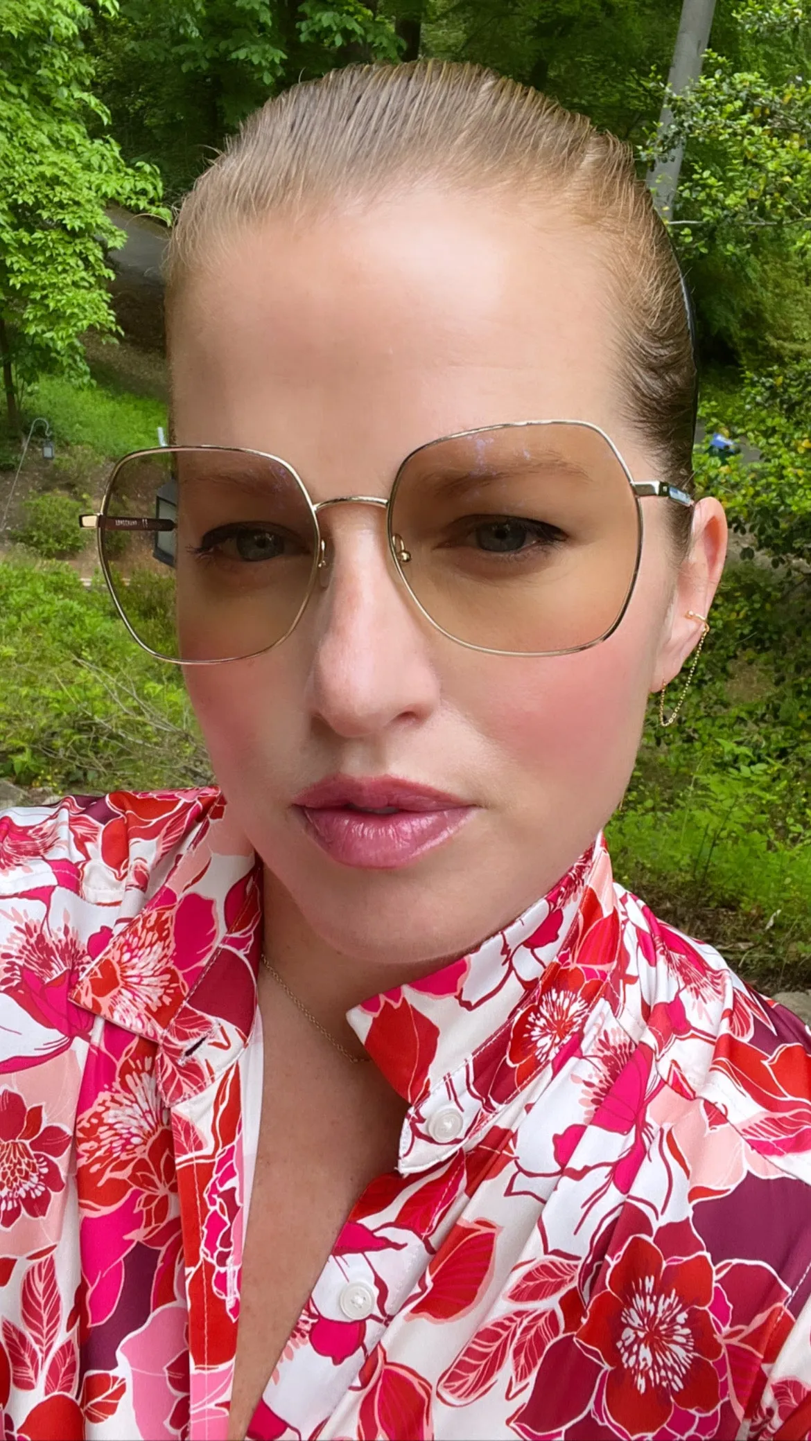 Preppy Shirt in Floral Red