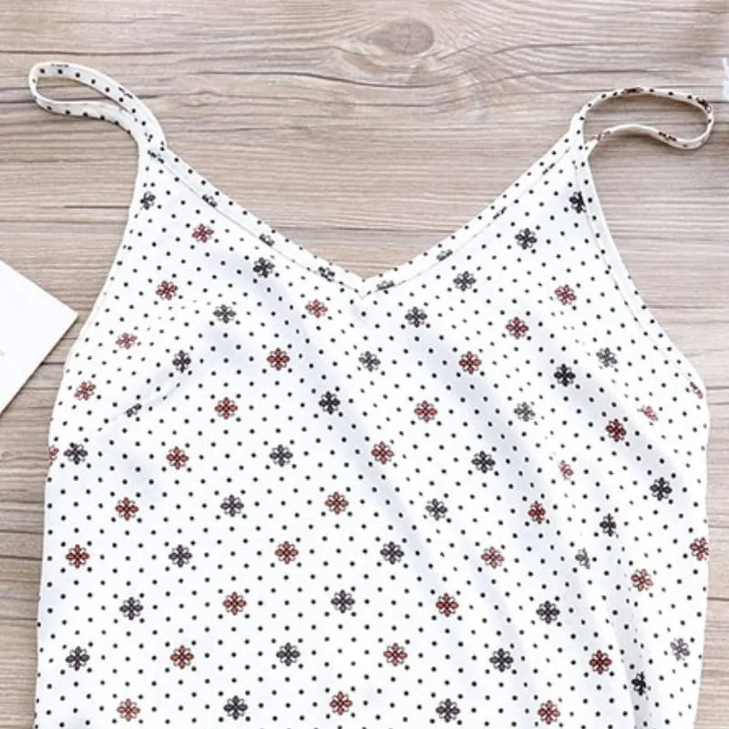 Printed Satin Top