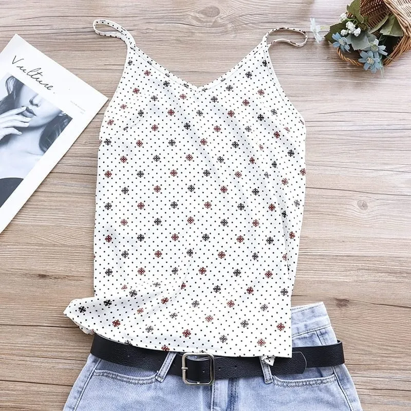 Printed Satin Top