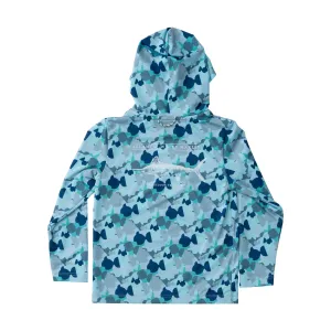 PRO PERFORMANCE HOODED FISHING SHIRT-  FISH CAMO