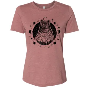 Psychic Moon Forest Grizzly Women's Relaxed Jersey Tee