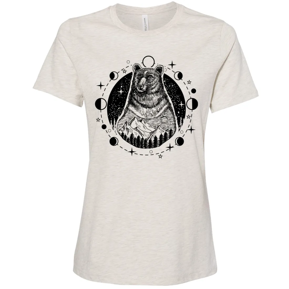 Psychic Moon Forest Grizzly Women's Relaxed Jersey Tee