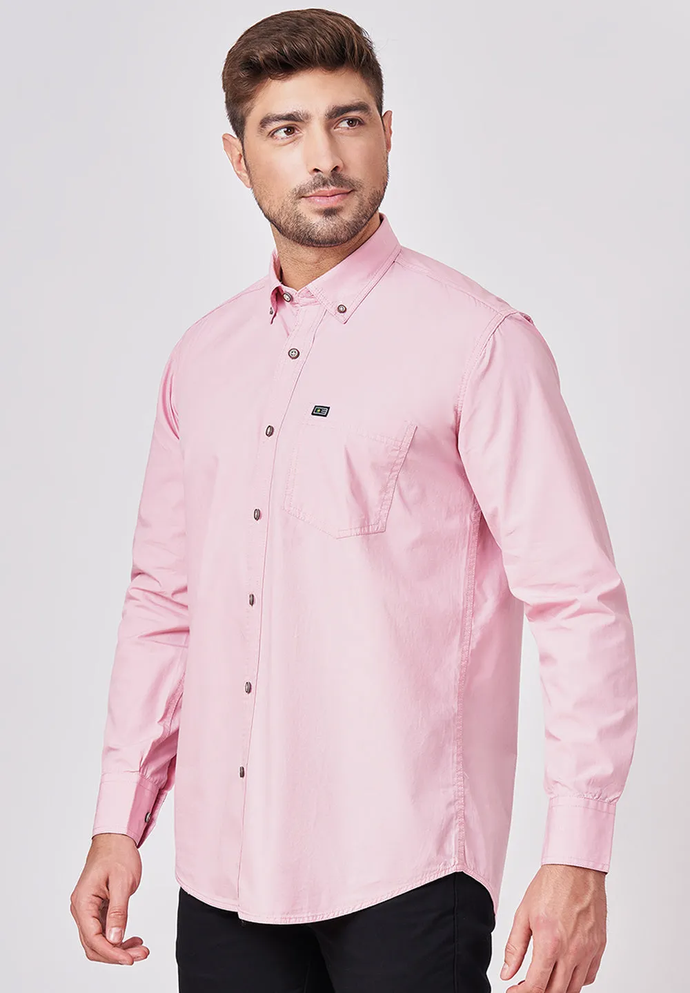 Pure Cotton Semi Formal-smart Fit Shirt - 43132
