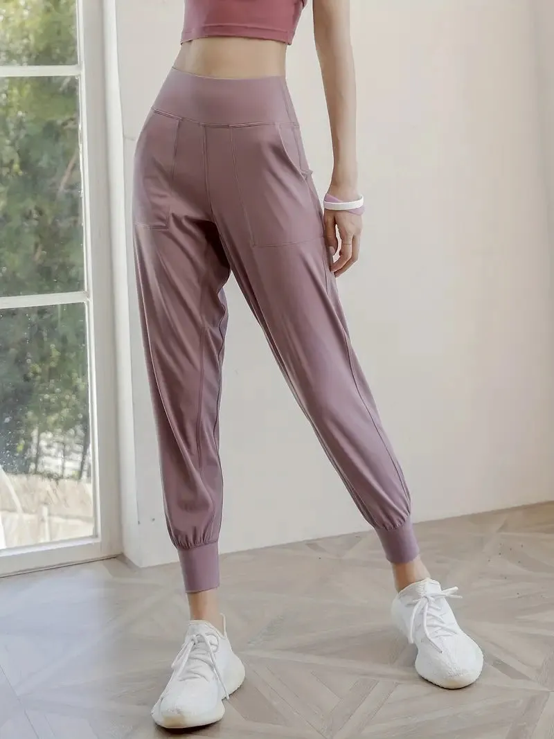 QuickDry High-Waist Yoga Joggers: Your Go-To Pants for Active Comfort