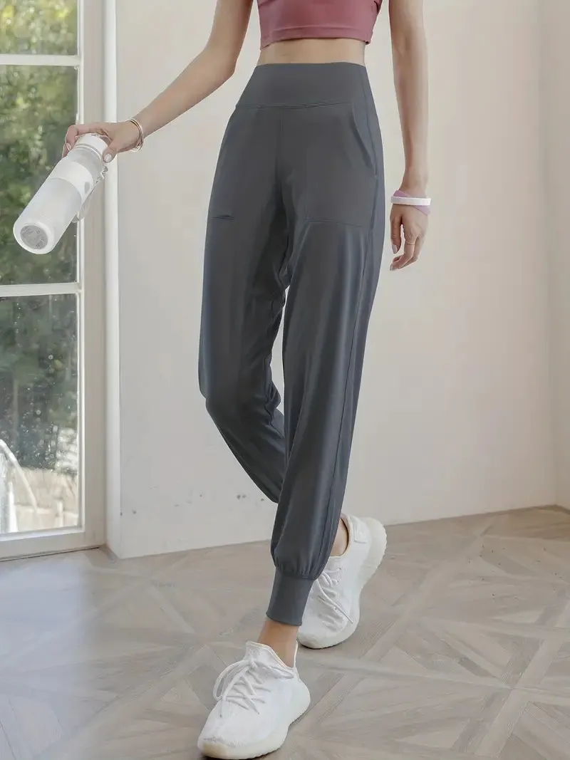 QuickDry High-Waist Yoga Joggers: Your Go-To Pants for Active Comfort