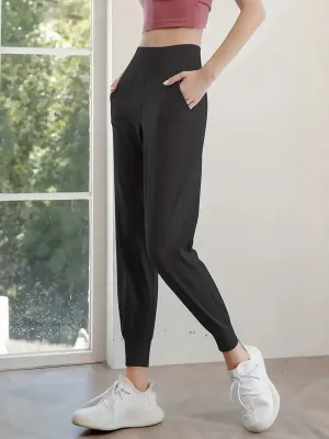 QuickDry High-Waist Yoga Joggers: Your Go-To Pants for Active Comfort