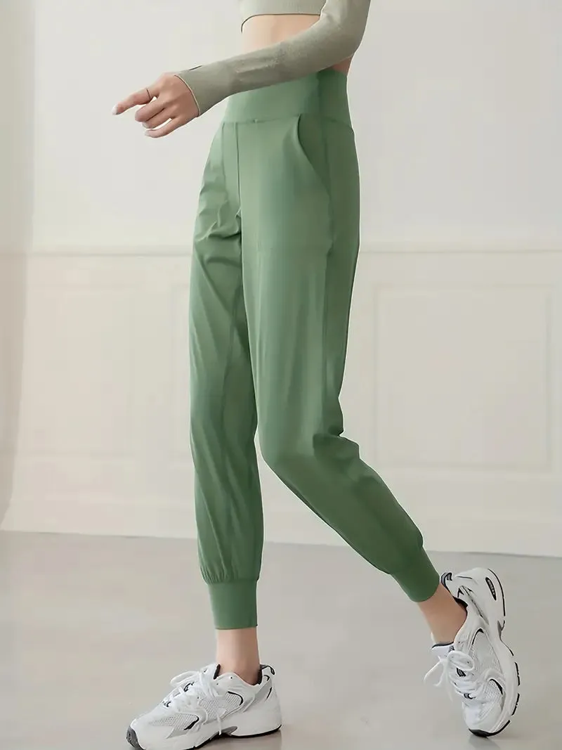 QuickDry High-Waist Yoga Joggers: Your Go-To Pants for Active Comfort