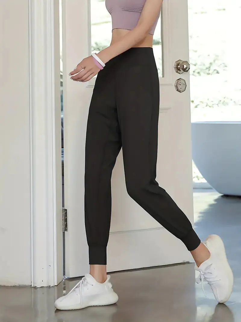 QuickDry High-Waist Yoga Joggers: Your Go-To Pants for Active Comfort