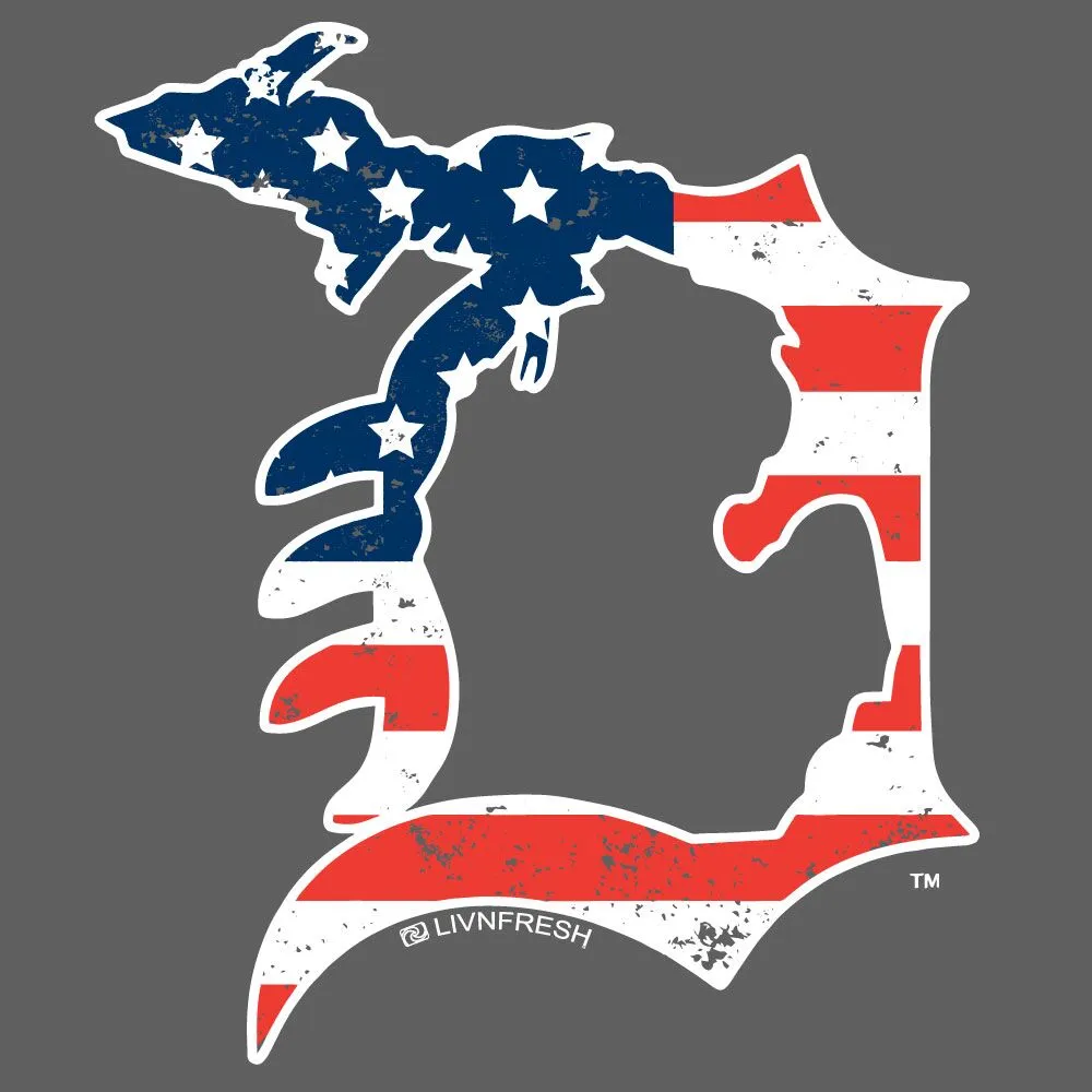 "Michigan D Flag" Youth T-Shirt
