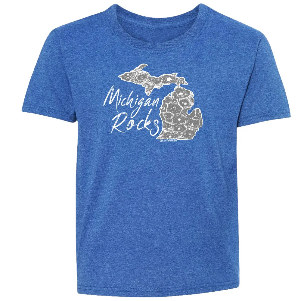 "Michigan Rocks Petoskey Stone" Youth T-Shirt