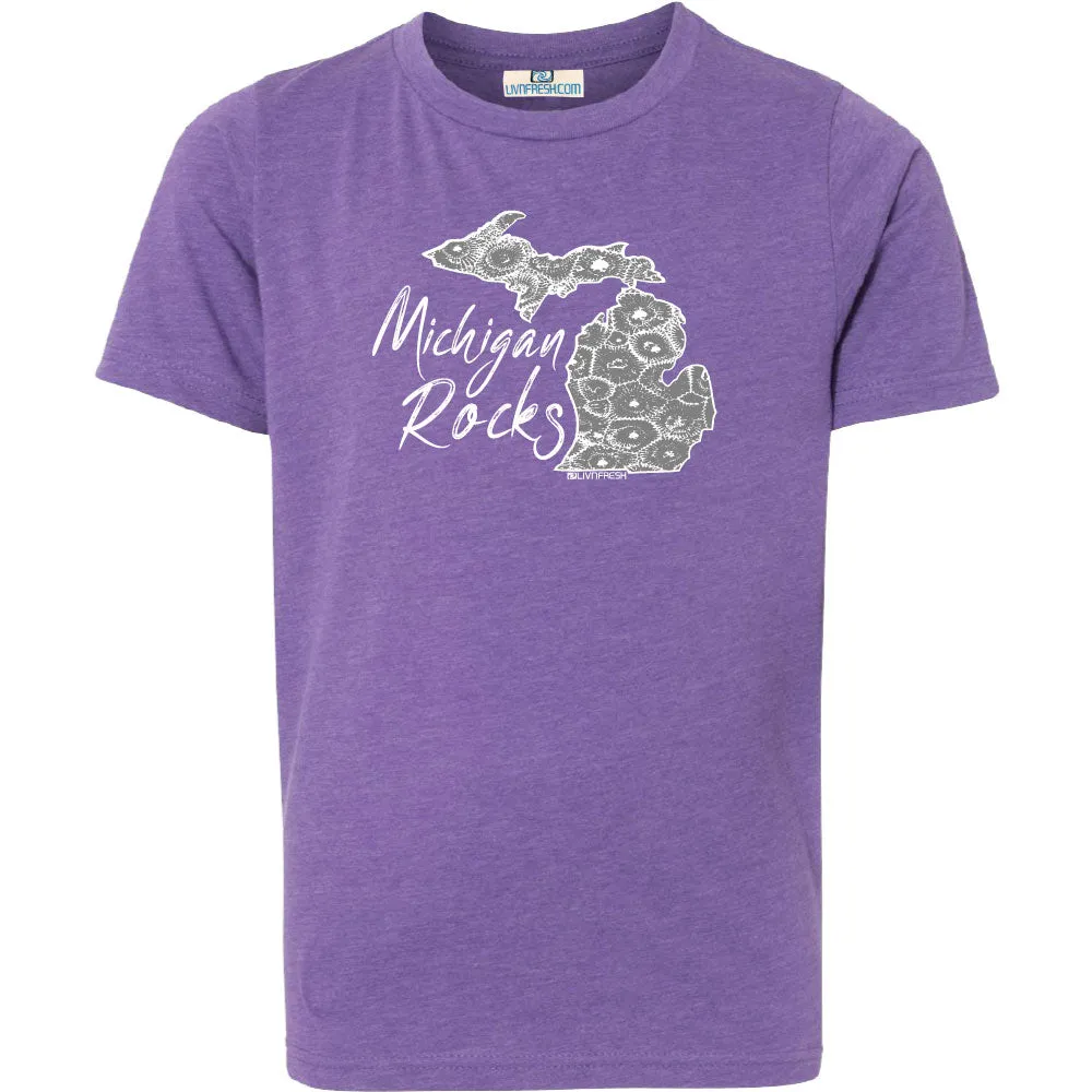 "Michigan Rocks Petoskey Stone" Youth T-Shirt