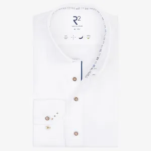 R2 Amsterdam 2 Ply Cotton Twill Shirt - White