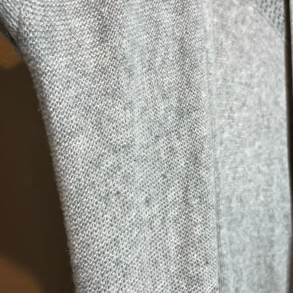 Rebecca Taylor Gray Crochet Wool Cashmere Blend Open Front Cardigan Size Small