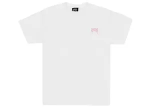 Revenge Basic Embroidery Tee White/Pink