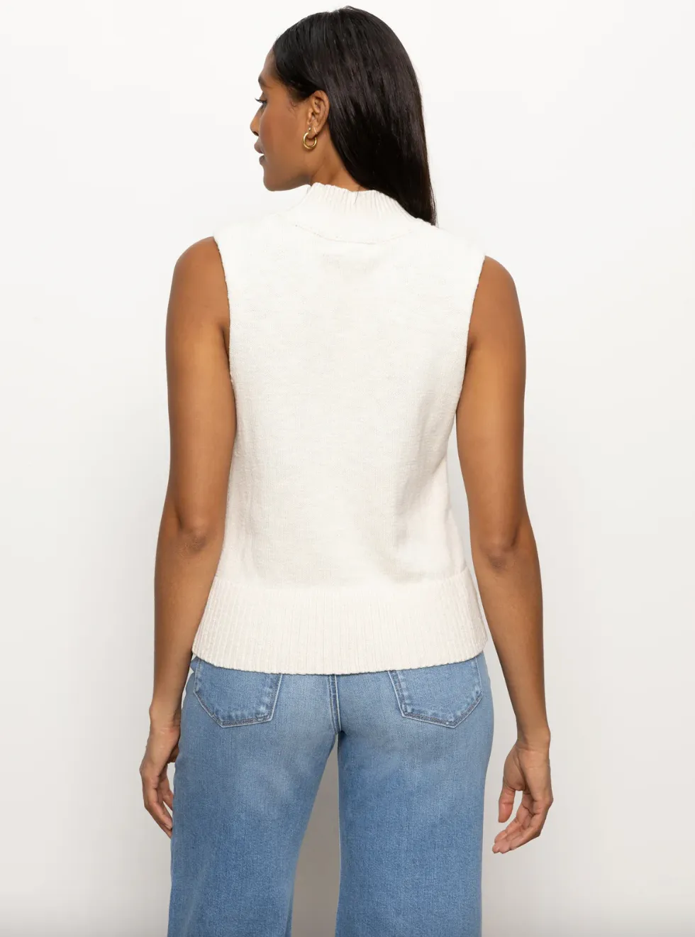 Rib Mock Tank-Oat