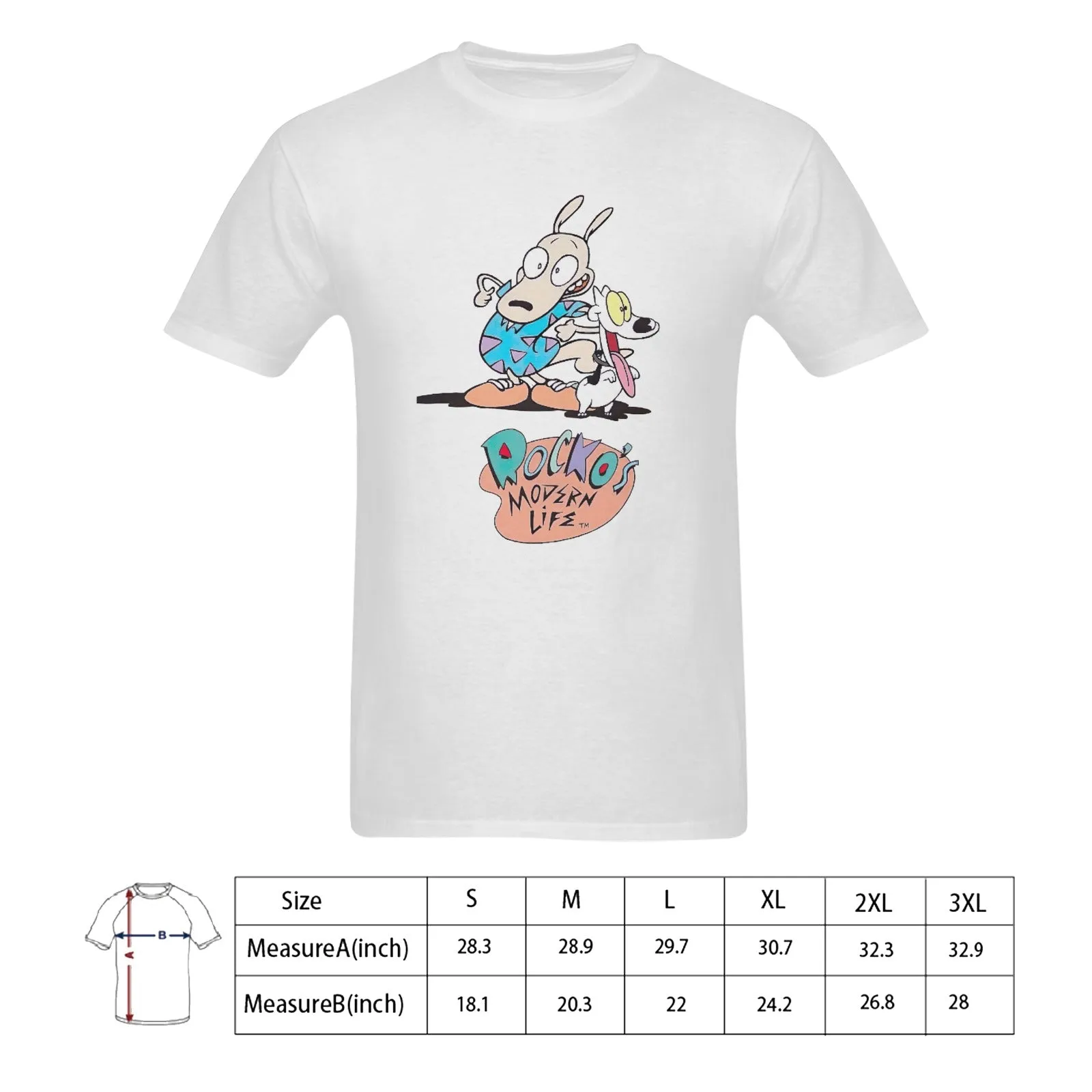 Rocko's Modern Life Men's T-shirt 100% Cotton v2.0