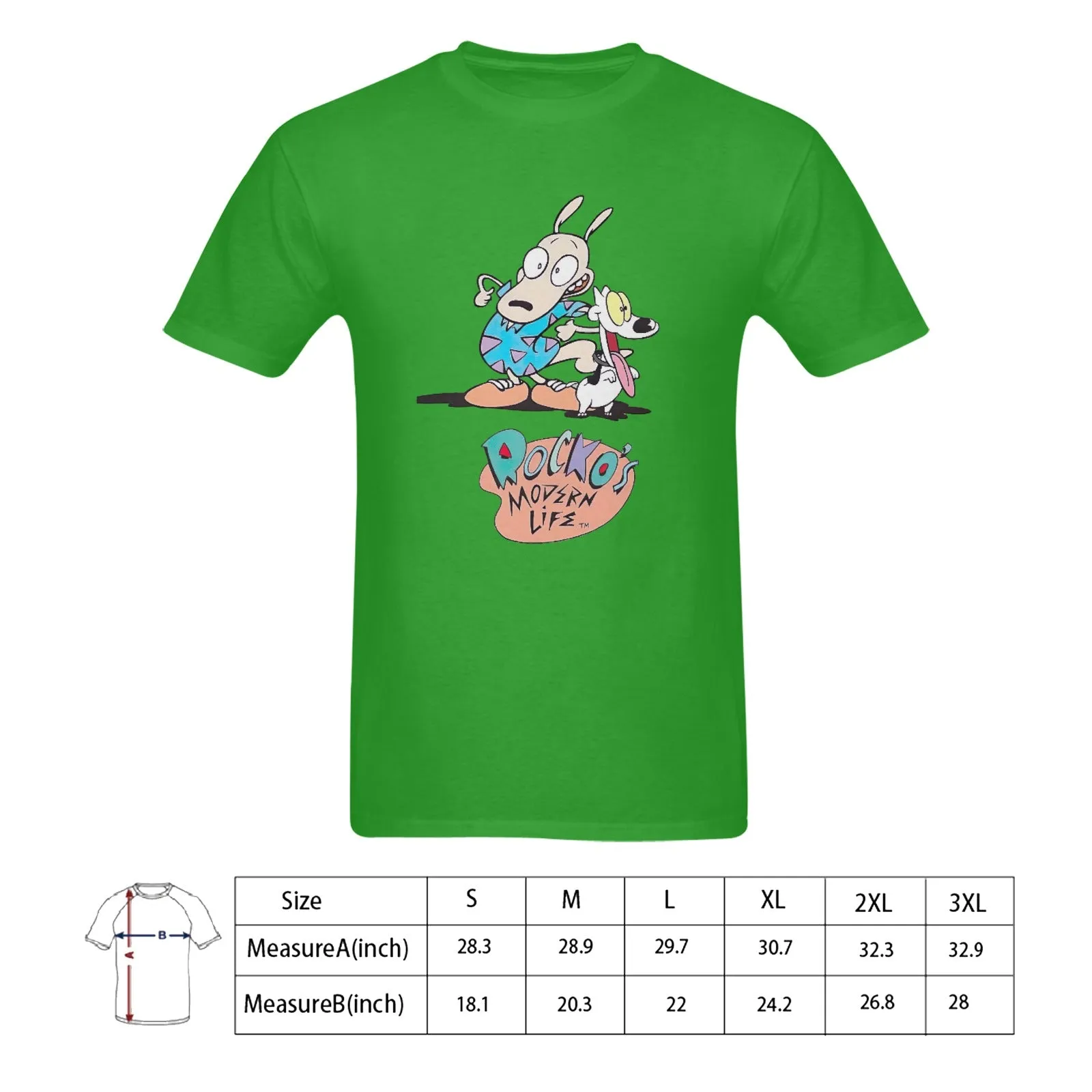 Rocko's Modern Life Men's T-shirt 100% Cotton v2.0