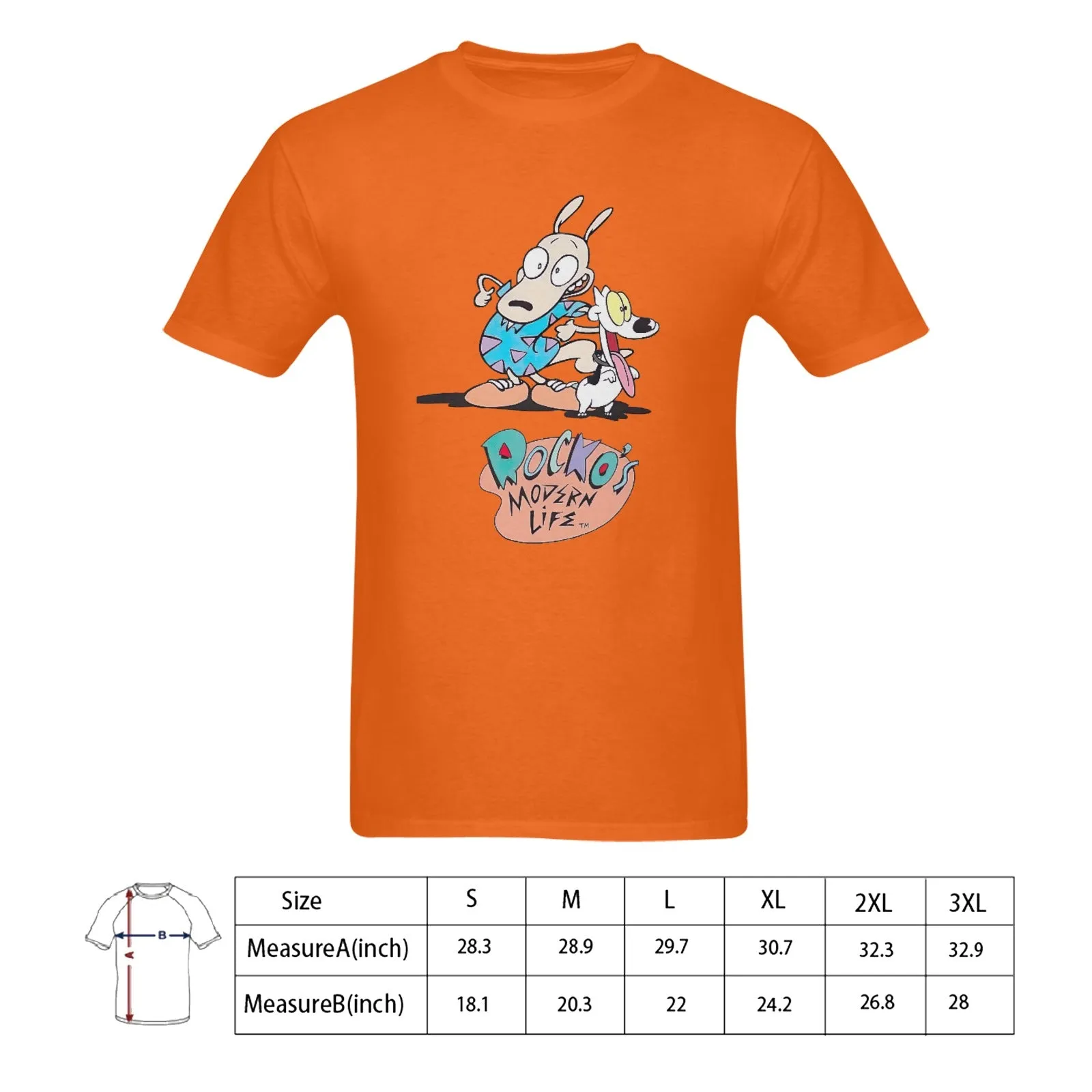 Rocko's Modern Life Men's T-shirt 100% Cotton v2.0