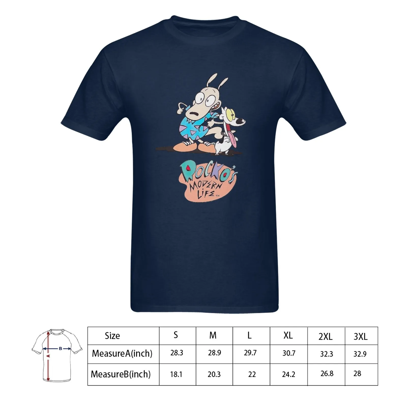 Rocko's Modern Life Men's T-shirt 100% Cotton v2.0
