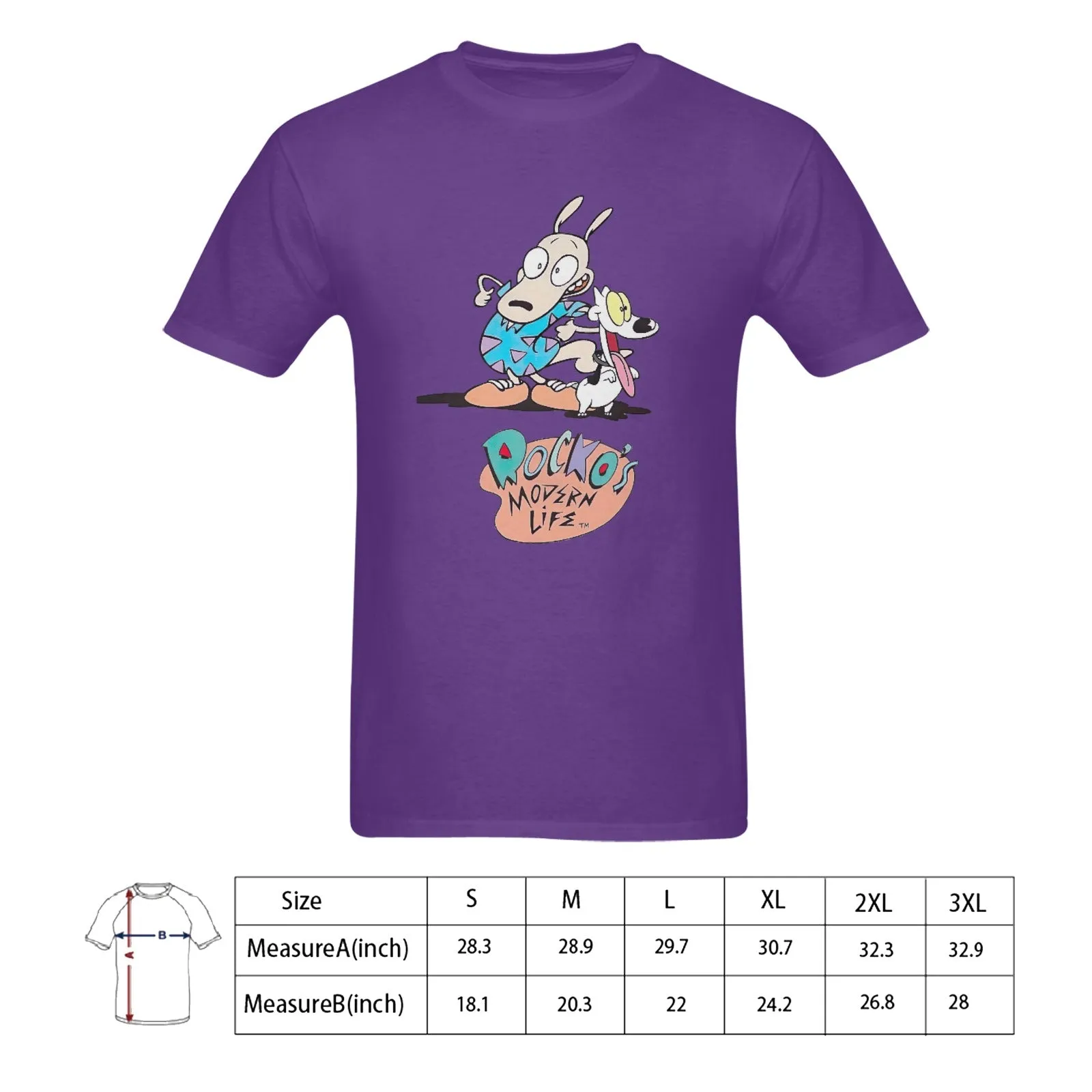 Rocko's Modern Life Men's T-shirt 100% Cotton v2.0