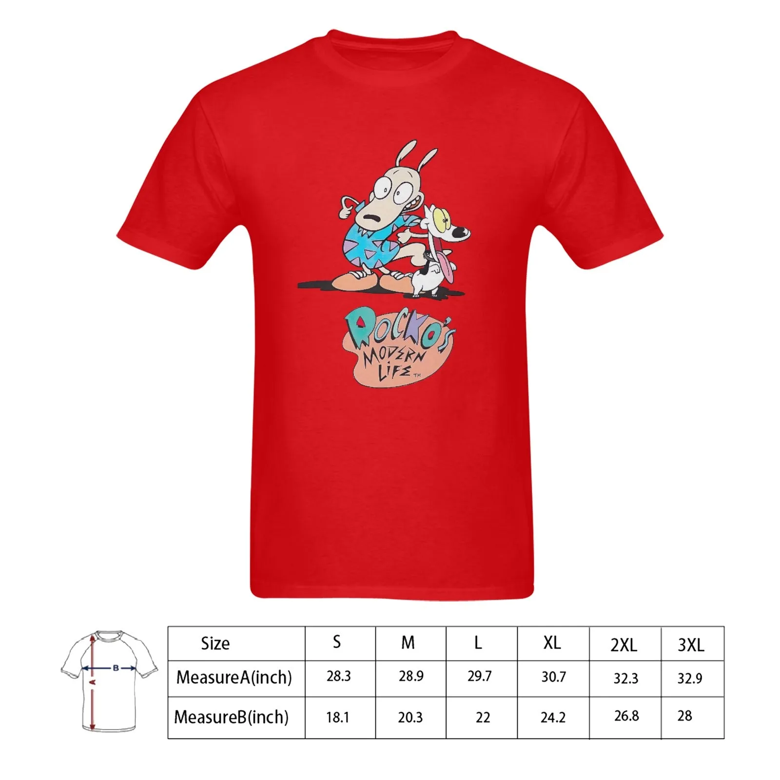 Rocko's Modern Life Men's T-shirt 100% Cotton v2.0