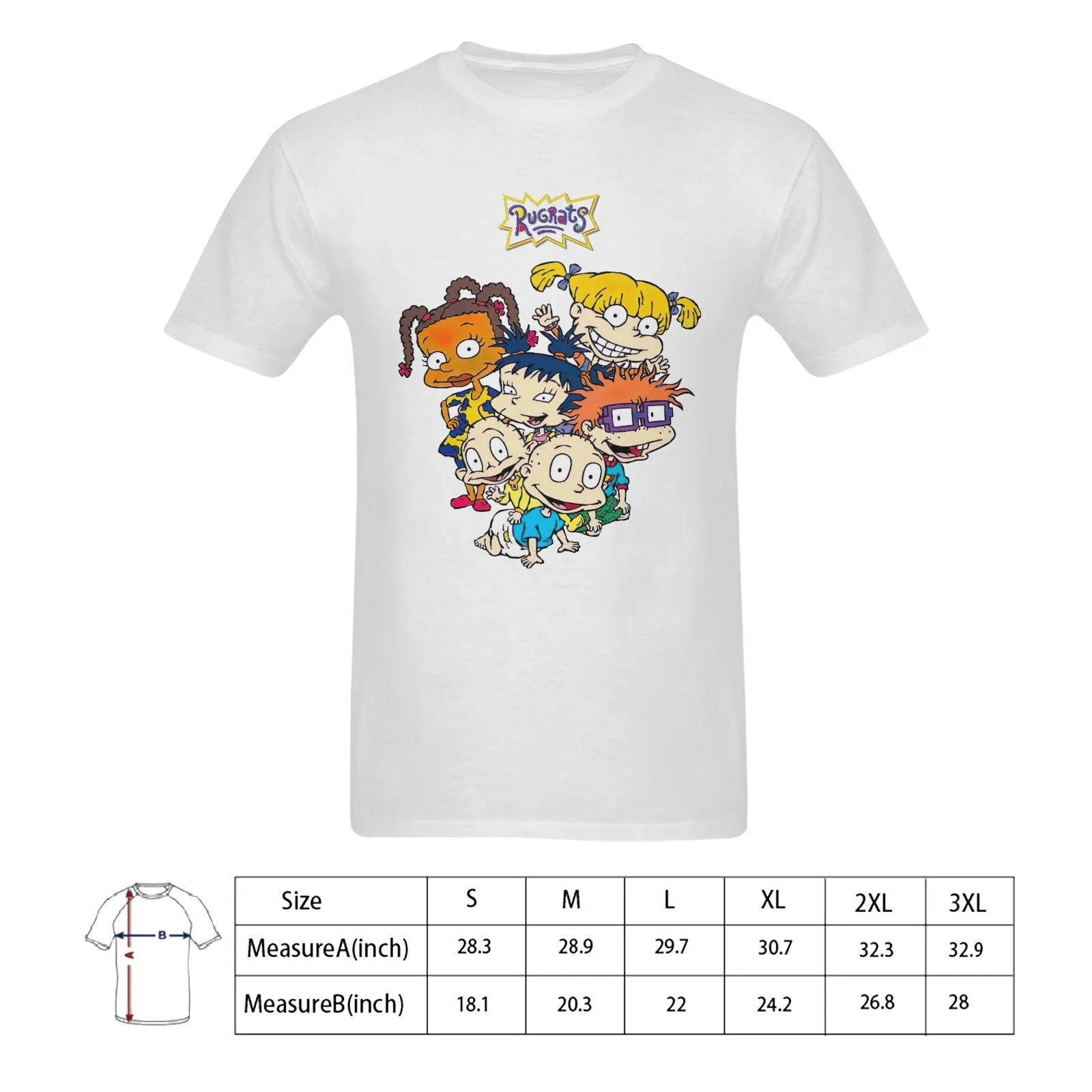 Rugrats Crew Men's T-shirt 100% Cotton