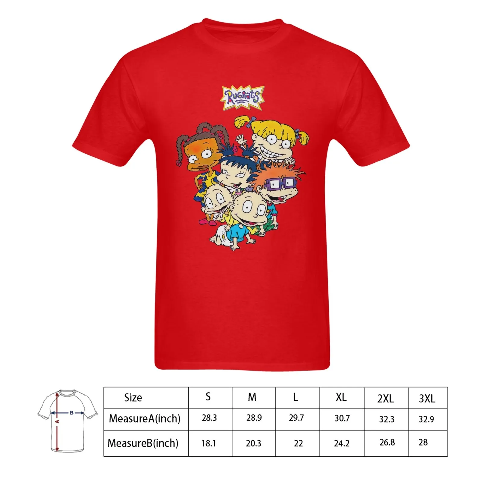Rugrats Crew Men's T-shirt 100% Cotton