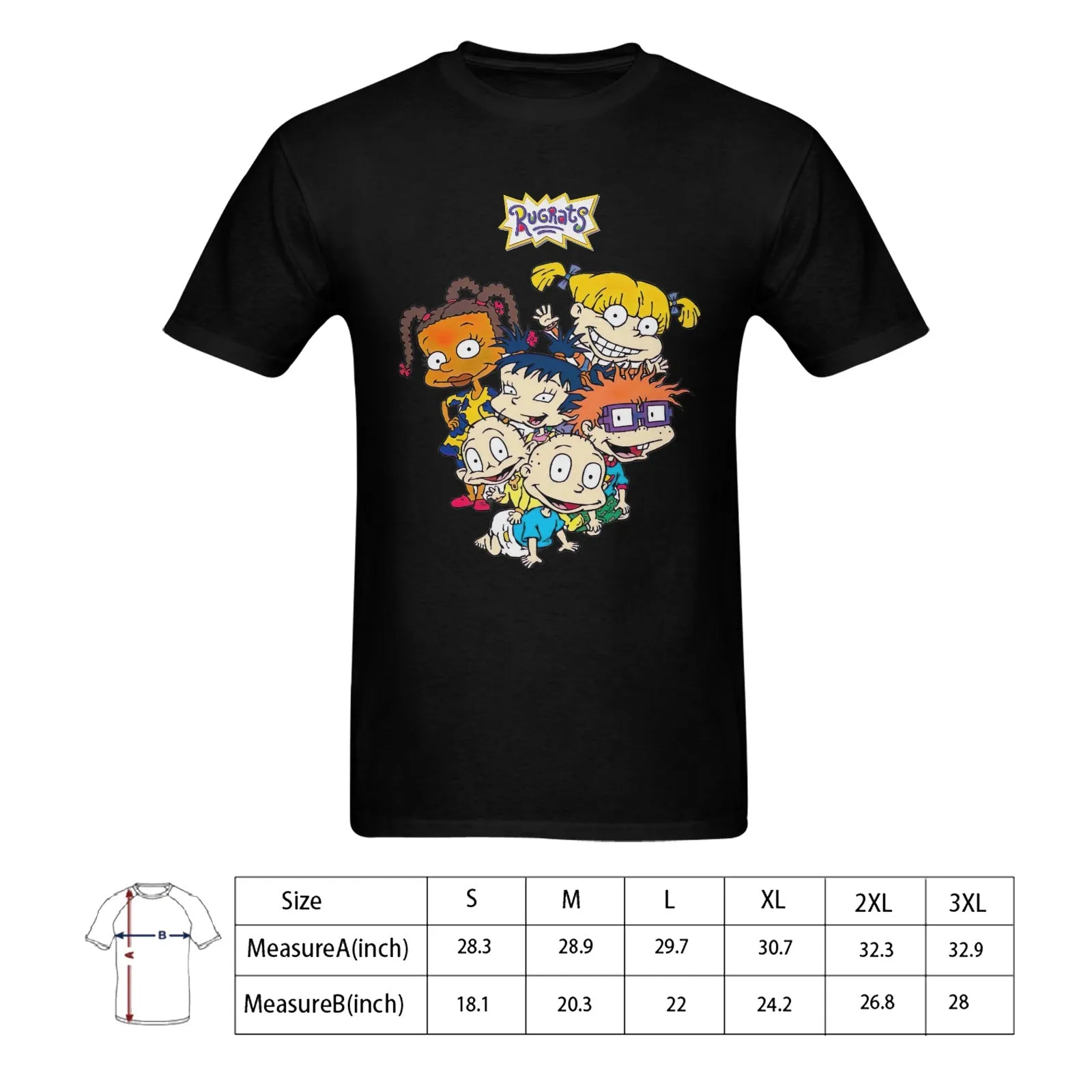 Rugrats Crew Men's T-shirt 100% Cotton