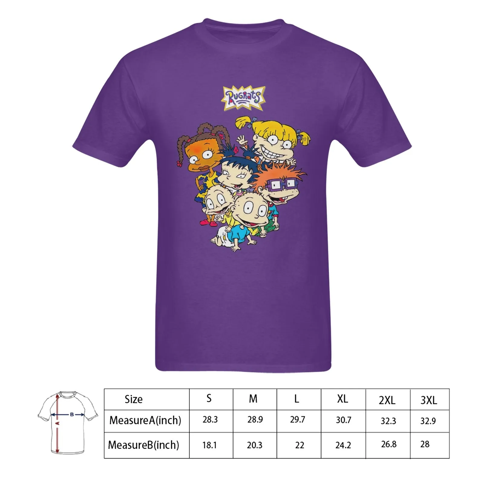 Rugrats Crew Men's T-shirt 100% Cotton