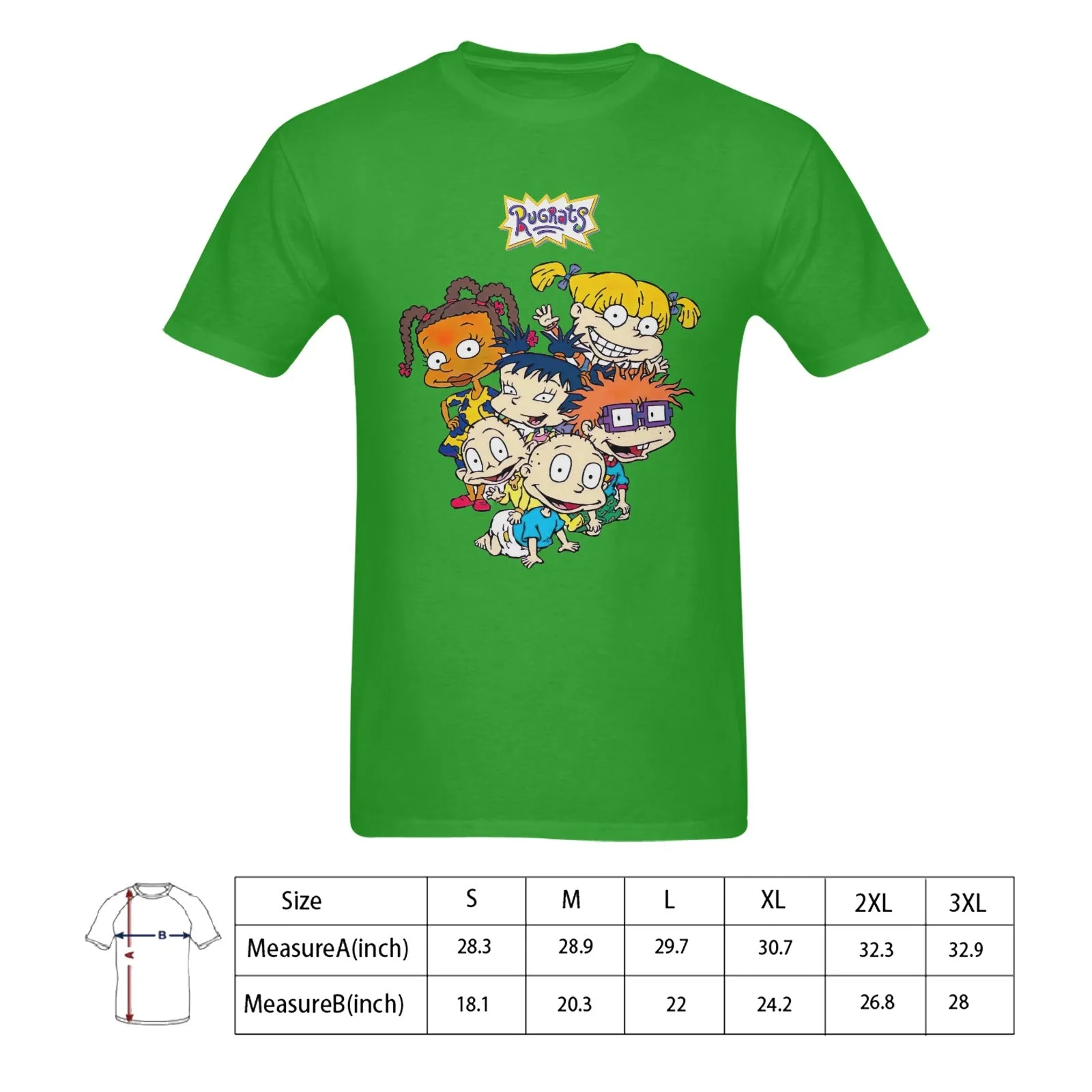 Rugrats Crew Men's T-shirt 100% Cotton