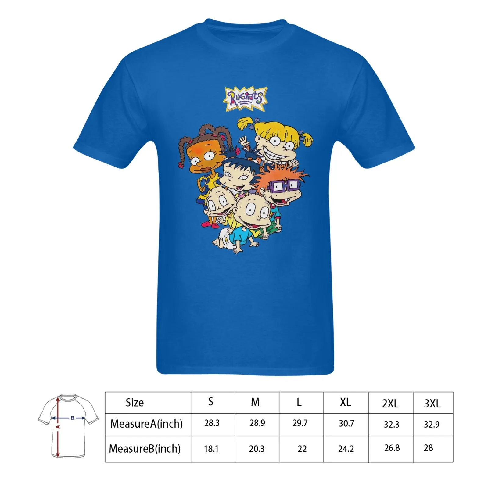 Rugrats Crew Men's T-shirt 100% Cotton