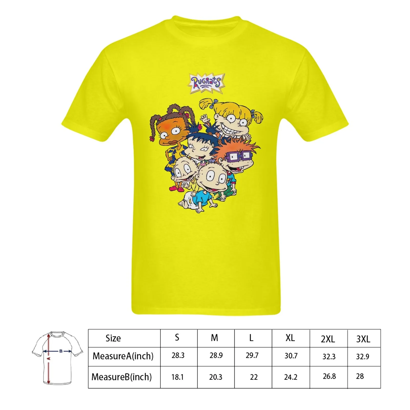 Rugrats Crew Men's T-shirt 100% Cotton